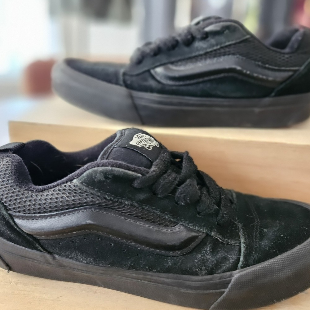 Vans Skate Old Skool Black Suede Canvas Sneakers Men's 5.5 Women's 7 Unisex Teen